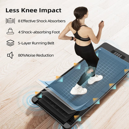 Walking Pad - under Desk Treadmill, Treadmill for Home/Office, Quiet and Stable Pad with Remote Control LED Display- Ideal for Fitness Enthusiasts